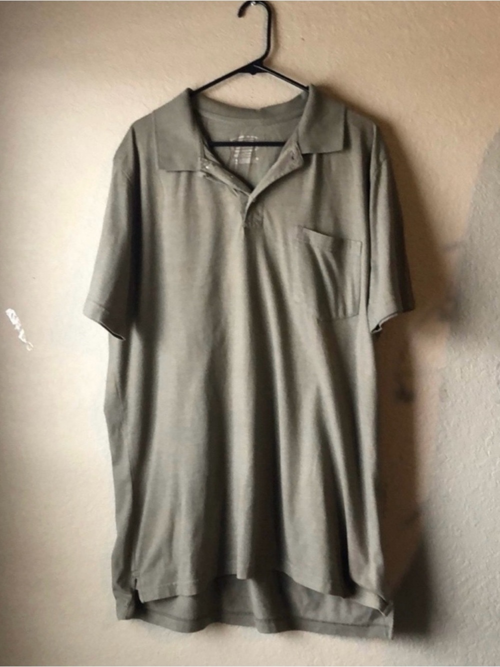 The Foundry Supply Shirt Men’s Polo Light Olive Green Short Sleeve Top Size XLT